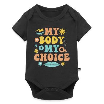 Féministe Mon corps Mon choix - Body à manches courtes Premium Bébé - noir - Devant