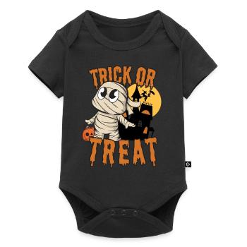 Halloween Trick or Treat avec Creepy Mummy - Body à manches courtes Premium Bébé - noir - Devant