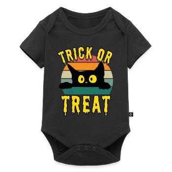 Trick or Treat: Halloween Funny Black Cat - Body à manches courtes Premium Bébé - noir - Devant