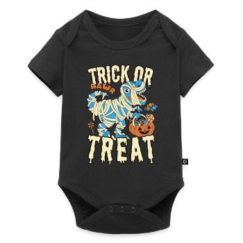 Trick or Treat T-Rex Mummy Disguise with Pumpkin - Baby Premium short-sleeve bodysuit - black - Front