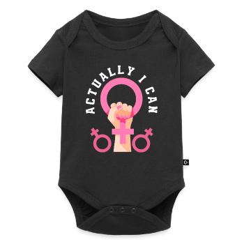 Feminismus Feministin - Baby Premium Kurzarmbody - Schwarz - Vorne