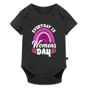 Feminismus Feministin - Baby Premium Kurzarmbody - Schwarz - Vorne