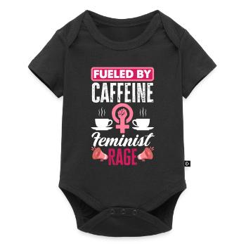 Feminismus Feministin - Baby Premium Kurzarmbody - Schwarz - Vorne