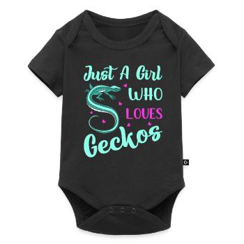 Juste une fille qui aime les geckos Reptile Lizard Lover - Body à manches courtes Premium Bébé - noir - Devant