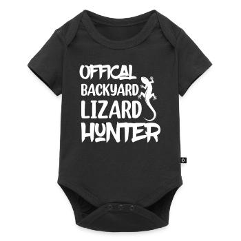 Offical Backyard Lizard Hunter Lizard Lover Reptil - Baby Premium Kurzarmbody - Schwarz - Vorne
