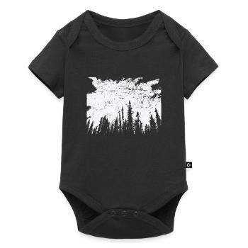Forêt la nuit la nature quitte l’environnement - Body à manches courtes Premium Bébé - noir - Devant