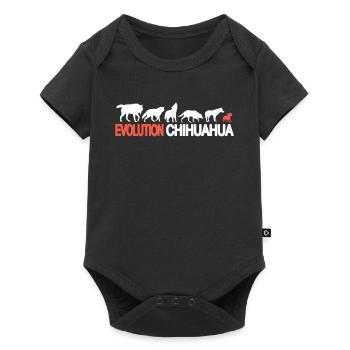 Chien Chihuahua Propriétaire de chien Gechenkidee - Body à manches courtes Premium Bébé - noir - Devant