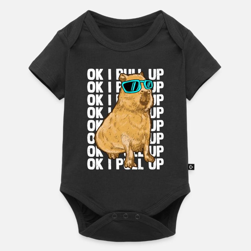 Capybara Drôle de rongeur Capybara Capybara - Body à manches courtes Premium Bébé - noir