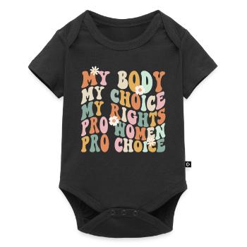 Féministe Mon corps Mon choix Mon - Body à manches courtes Premium Bébé - noir - Devant