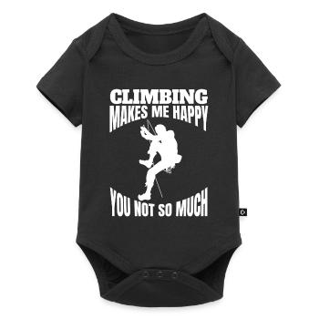 Kletterer Berg Bergklettern Klettern Bergsteigen - Baby Premium Kurzarmbody - Schwarz - Vorne