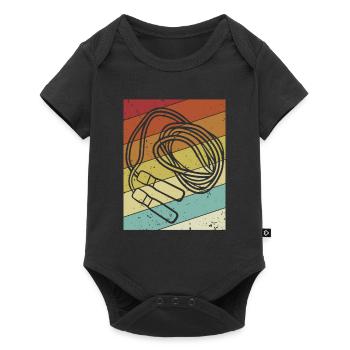 Retro Jumping Speed Skipping Professional Jump - Baby Premium short-sleeve bodysuit - black - Front