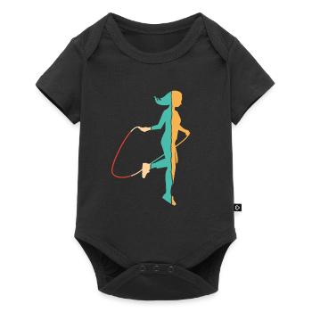 Retro Jumping Speed Skipping Professional Jump - Baby Premium short-sleeve bodysuit - black - Front