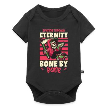 Creepy Skating Skeleton Skater Halloween Horror - Baby Premium short-sleeve bodysuit - black - Front