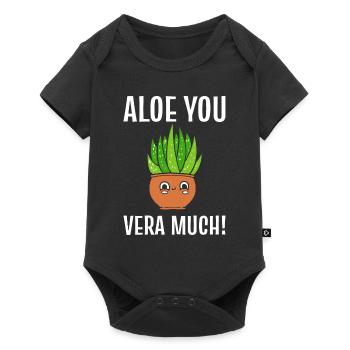 Aloe You Very Much! Pflanzenbetreuer - Baby Premium Kurzarmbody - Schwarz - Vorne