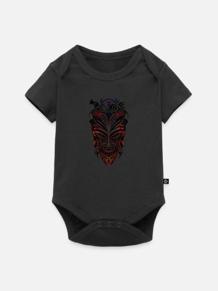 Stammesmaske - Baby Premium Kurzarmbody - Schwarz