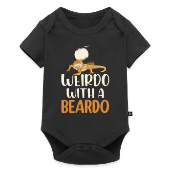 Weirdo With A Beardo Reptile Lizard Lover - Baby Premium short-sleeve bodysuit - black - Front