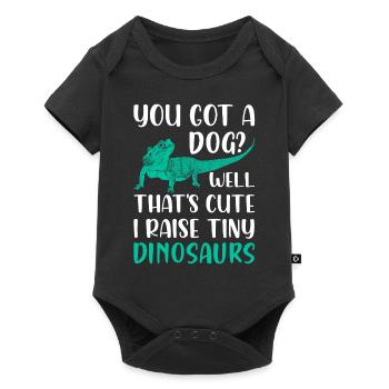Eh bien c’est mignon j’élève de minuscules dinosaures lézard lov - Body à manches courtes Premium Bébé - noir - Devant