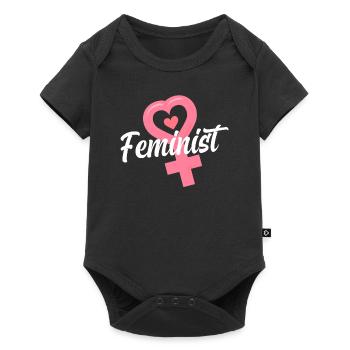 Feminismus Feministin - Baby Premium Kurzarmbody - Schwarz - Vorne