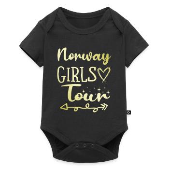 Tournée des filles de Norvège - Body à manches courtes Premium Bébé - noir - Devant