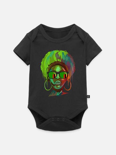Sambia - Baby Premium Kurzarmbody - Schwarz