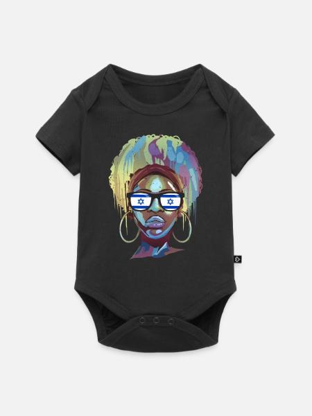 Israel - Baby Premium Kurzarmbody - Schwarz