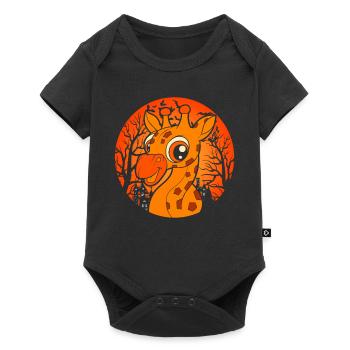 Full Moon Africa Animal Gift Halloween Girafe - Body à manches courtes Premium Bébé - noir - Devant