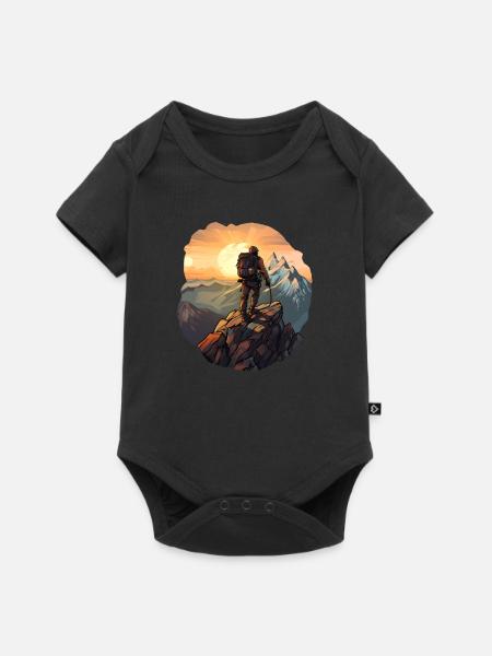 Bergsteigen - Baby Premium Kurzarmbody - Schwarz