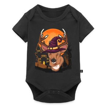 Forest Dweller Witches Animal Gift Halloween Deer - Baby Premium short-sleeve bodysuit - black - Front