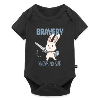Brave Bunny Funny Role Playing Game Fantasy Gamer - Baby Premium short-sleeve bodysuit - black - Front
