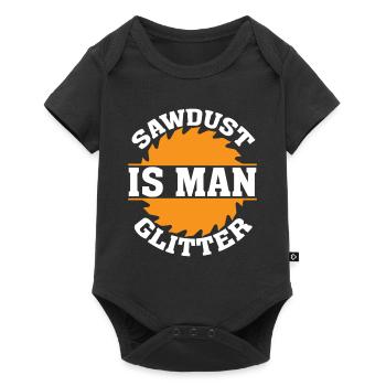 Sawsaw saw is male glitter - Baby Premium short-sleeve bodysuit - black - Front