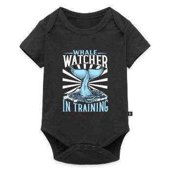 Whale Watcher in Training - Whale Watching - Baby Premium short-sleeve bodysuit - black - Front