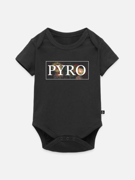 PYRO Firework - Baby Premium Kurzarmbody - Schwarz