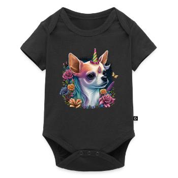 Chihuahua | Colourful Rainbow LGBTQ Unicorn - Baby Premium short-sleeve bodysuit - black - Front