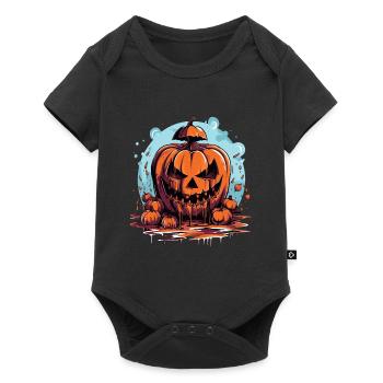 Ambiance effrayante d’Halloween - Body à manches courtes Premium Bébé - noir - Devant