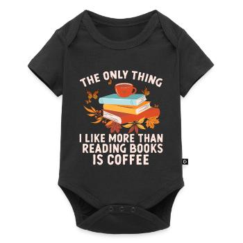 The only thing I like more than books - Baby Premium short-sleeve bodysuit - black - Front