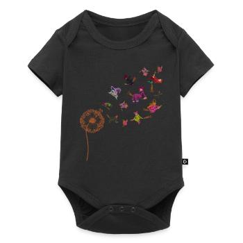 Creepy Witches Gift Dandelion Halloween - Baby Premium short-sleeve bodysuit - black - Front