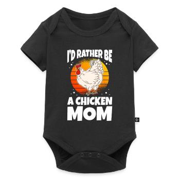 Je préfère être une maman poulet - Body à manches courtes Premium Bébé - noir - Devant