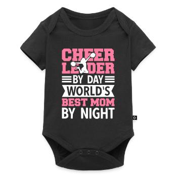 Cheerleader By Day World's Best Mom By Night - Baby Premium short-sleeve bodysuit - black - Front