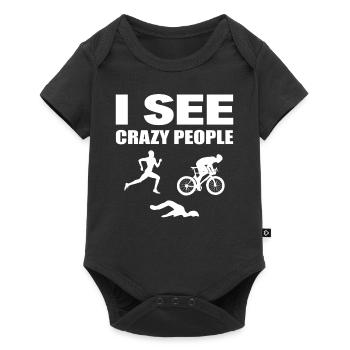 Triathlonsport Triathlet - Baby Premium Kurzarmbody - Schwarz - Vorne