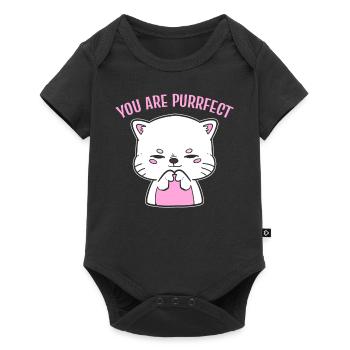 You Are Purrfect Katze Groomer - Baby Premium Kurzarmbody - Schwarz - Vorne