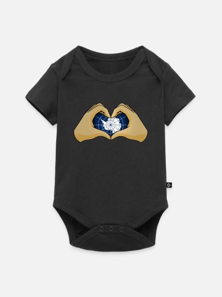 Antarktis - Baby Premium Kurzarmbody - Schwarz