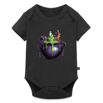 Design effrayant d’Halloween Chaudron de sorcière effrayant - Body à manches courtes Premium Bébé - noir - Devant