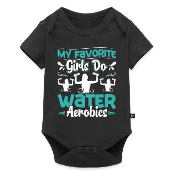 Aerobic Exercise Designs - Baby Premium short-sleeve bodysuit - black - Front