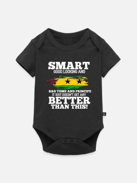 Sao Tome - Baby Premium Kurzarmbody - Schwarz