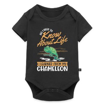 Caméléon Cadeau Caméléon - Body à manches courtes Premium Bébé - noir - Devant