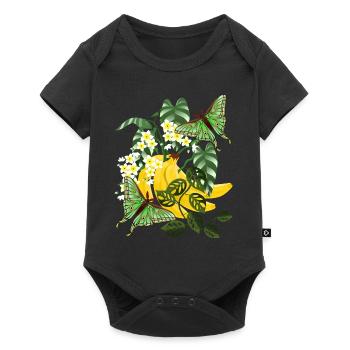 Banane avec des papillons - Body à manches courtes Premium Bébé - noir - Devant