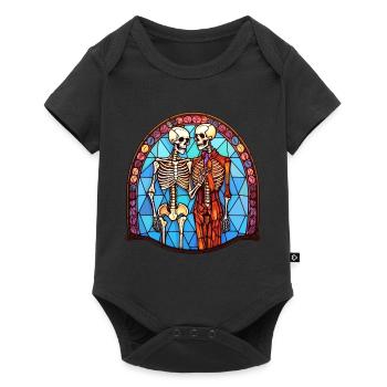 Halloween Stained Glass Stained Glass - Baby Premium short-sleeve bodysuit - black - Front