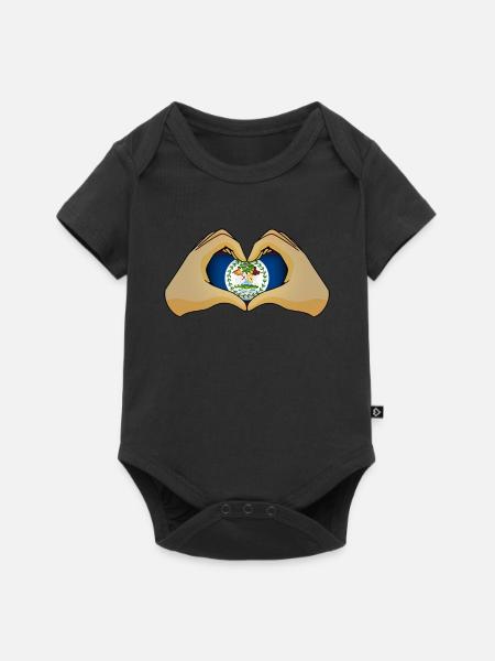 Belize - Baby Premium Kurzarmbody - Schwarz