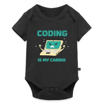 Programmeur Codage Fitness Drôle d’informaticien - Body à manches courtes Premium Bébé - noir - Devant