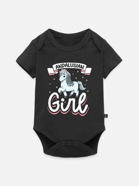 Andalusian Girl - Baby Premium Kurzarmbody - Schwarz